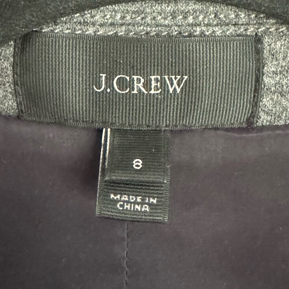 J Crew Black and Gray Cotton/Wool Contrast Blazer Size 8 - Picture 5 of 12